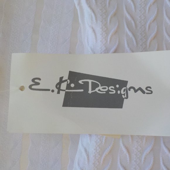 NWT White short sleeve Dress Top with partial sheer stripes SZ XL - Picture 8 of 16